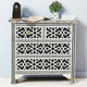 Black 4 drawer dresser Zikzak Bone Inlay | Luxury Handmade Dresser