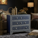 Blue and White Inlay Three Drawer Chest | Luxury Handmade Chest of Drawer