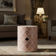 Elegant Pink Patterned inlay Garden Stool | Luxury Handmade Stool