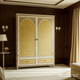 Ornate Hand-Painted Wooden Wardrobe Cabinet | Luxury Handmade Wardrobe