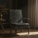 Black and Ivory Geometric Inlay Chair | Luxury Handmade Chair