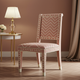 Inlay Chevron Pattern Upholstered Accent Chair | Luxury Handmade Chair