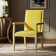 Inlay Chair in Yellow Geometric Pattern | Luxury Handmade Chair
