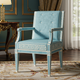 Elegant Blue Inlay Accent Chair | Luxury Handmade Chair