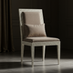 Inlay Chair with Geometric Pattern and Plush Cushion | Luxury Handmade Chair