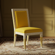 Inlay Chair with Luxurious Yellow Upholstery and Geometric Frame | Luxury Handmade Chair
