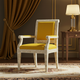 Classic Inlay Armchair with Golden Upholstery | Luxury Handmade Chair