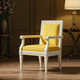 Inlay Chair with Yellow Upholstery | Luxury Handmade Chair