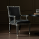 Inlay Chair with Black Velvet Upholstery | Luxury Handmade Chair