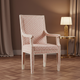 Elegant Inlay Armchair with Pink Geometric Pattern | Luxury Handmade Chair