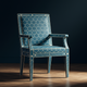Luxury Blue Inlay Armchair | Luxury Handmade Chair