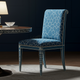 Inlay Chair - Elegant Blue Upholstered Dining Chair | Luxury Handmade Chair