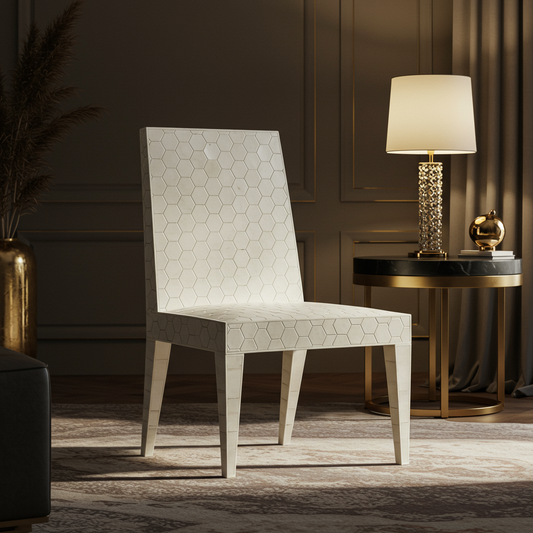 Luxury Hex Inlay Chair | Luxury Handmade Chair