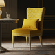 Inlay Chair in Honeycomb Yellow | Luxury Handmade Chair