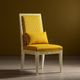 Inlay Chair with Mustard Yellow Upholstery | Luxury Handmade Chair