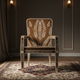 Exquisite Inlay Wooden Chair with Leaf Motif | Luxury Handmade Chair