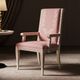 Elegant Inlay Armchair with Pink Upholstery | Luxury Handmade Chair
