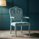 Elegant Blue Inlay Armchair | Luxury Handmade Chair
