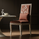 Luxury Inlay Wooden Chair with Botanical Design Upholstery | Luxury Handmade Chair