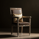 Elegant Inlay Armchair with Leather Upholstery | Luxury Handmade Chair