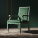 Luxury Inlay Green Upholstered Armchair | Luxury Handmade Chair