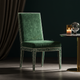Elegant Inlay Chair with Green Velvet Upholstery | Luxury Handmade Chair