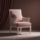 Elegant Inlay Accent Chair with Plush Velvet Upholstery | Luxury Handmade Chair