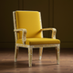 Luxury Yellow Inlay Chair with Floral Motif | Luxury Handmade Chair