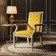 Luxury Yellow Inlay Armchair | Luxury Handmade Chair
