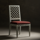 Elegant Inlay Chair with Patterned Backrest and Upholstered Seat | Luxury Handmade Chair
