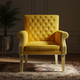 Elegant Yellow Inlay Chair | Luxury Handmade Chair