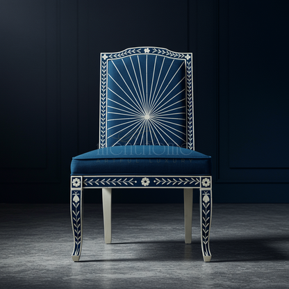 Inlay Blue Radiance Chair | Luxury Handmade Chair