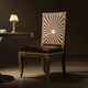 Sunburst Inlay Accent Chair | Luxury Handmade Chair