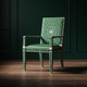 Elegant Green Inlay Chair | Luxury Handmade Chair