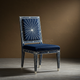 Elegant Navy Blue Inlay Chair | Luxury Handmade Chair