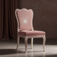 Elegant Inlay Chair with Pink Upholstery | Luxury Handmade Chair