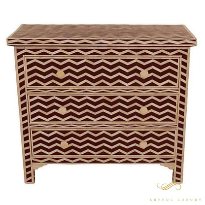 Black Bone Inlay dresser Antique Design | Luxury Handmade Dresser