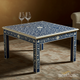 Handcrafted Blue Floral Inlay Coffee Table | Luxury Handmade Coffee Table