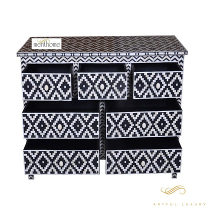 Bone Inlay dresser Handmade Design Bone inlay Wooden for Home Decorative Cabinet | Luxury Handmade Cabinet