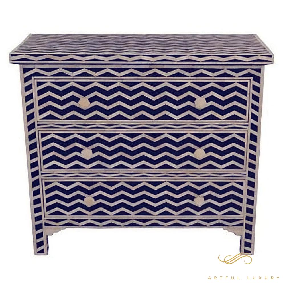 Black Bone Inlay dresser Antique Design | Luxury Handmade Dresser