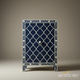 Blue and White Bone Inlay Cabinet | Luxury Handmade Cabinet