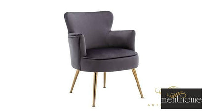 Jelena Upholstery Chair  In Grey Fabric | Luxury Handmade Chair