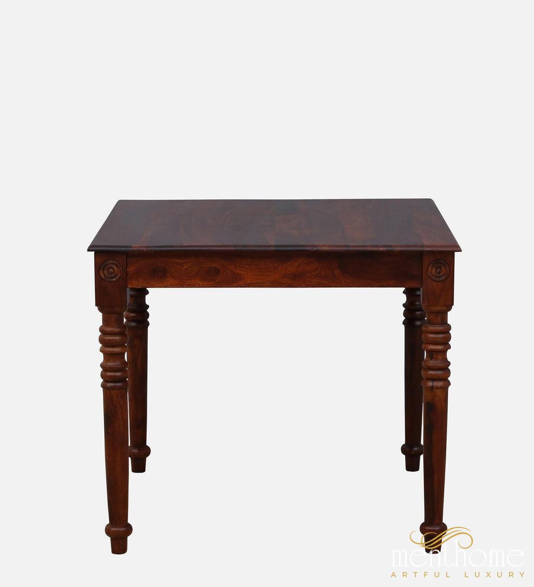 Rosewood Dining Table and Chair In Provincial Teak Finish with Cushioning | Luxury Handmade Chair