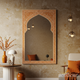 Moroccan Arched Wall Mirror with Intricate Wooden Frame | Luxury Handmade Mirror
