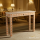 Ornate Bone Inlay Console Table with Drawer | Luxury Handmade Console