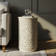 Elegant Vintage Drum Side Table | Luxury Handmade Side Table