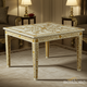 Handcrafted Floral Inlay Square Coffee Table | Luxury Handmade Coffee Table