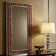 Elegant Red and Silver Ornate Wall Mirror | Luxury Handmade Mirror