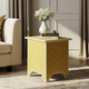 Yellow Hexagonal Patterned Side Table | Luxury Handmade Side Table