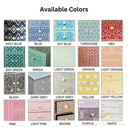 7 Drawer Dresser Mother of Pearl inlay | Luxury Handmade Dresser